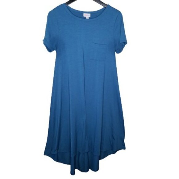 4/$25 Lularoe Teal Carly High Low Shirt Dress - Picture 1 of 6